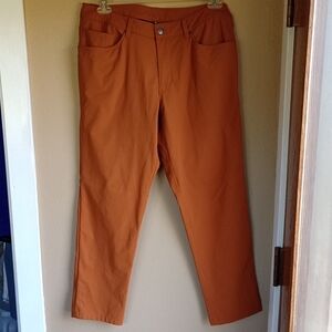 Lulu Lemon Men's Burnt Orange Business Casual Activewear Outdoor Pants Size 34